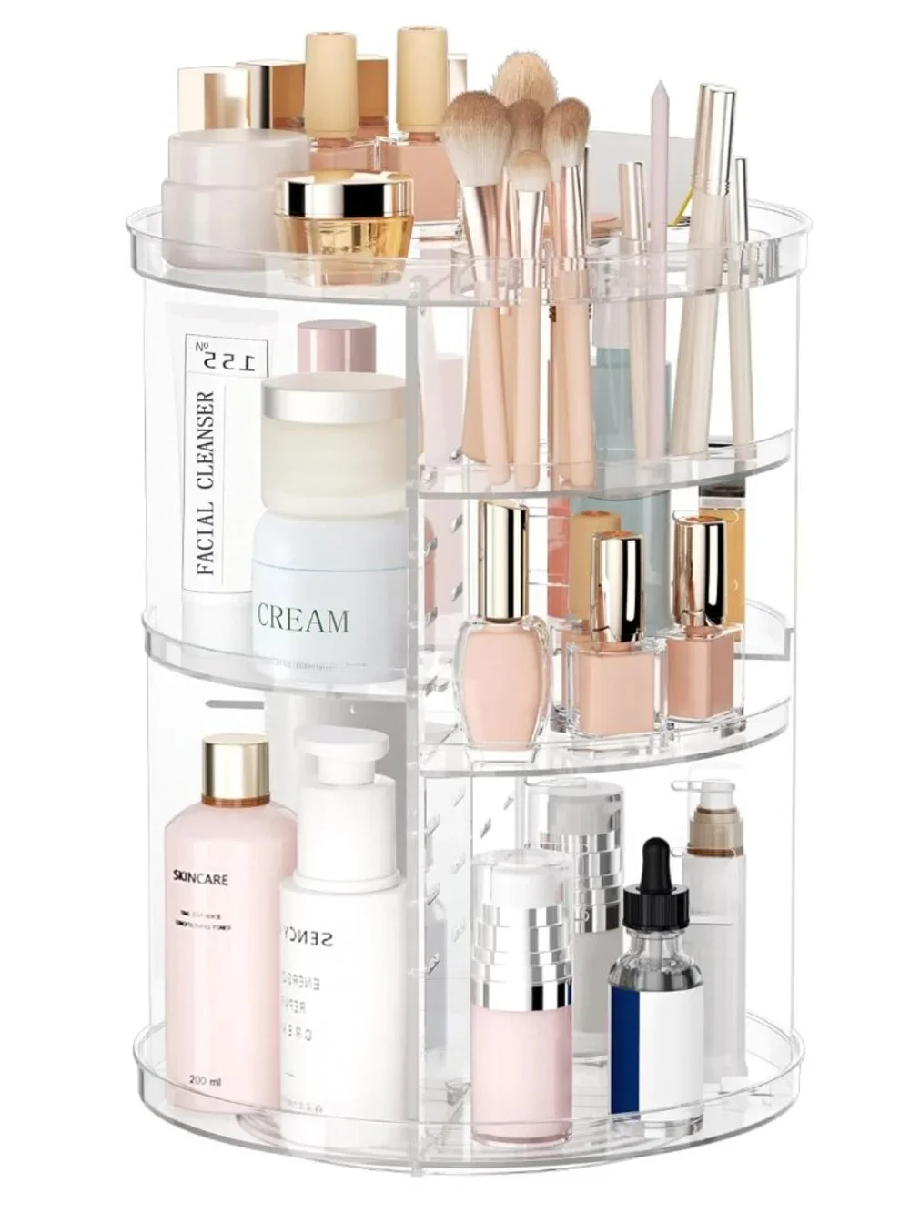 Clear Rotating Make up Organizer.